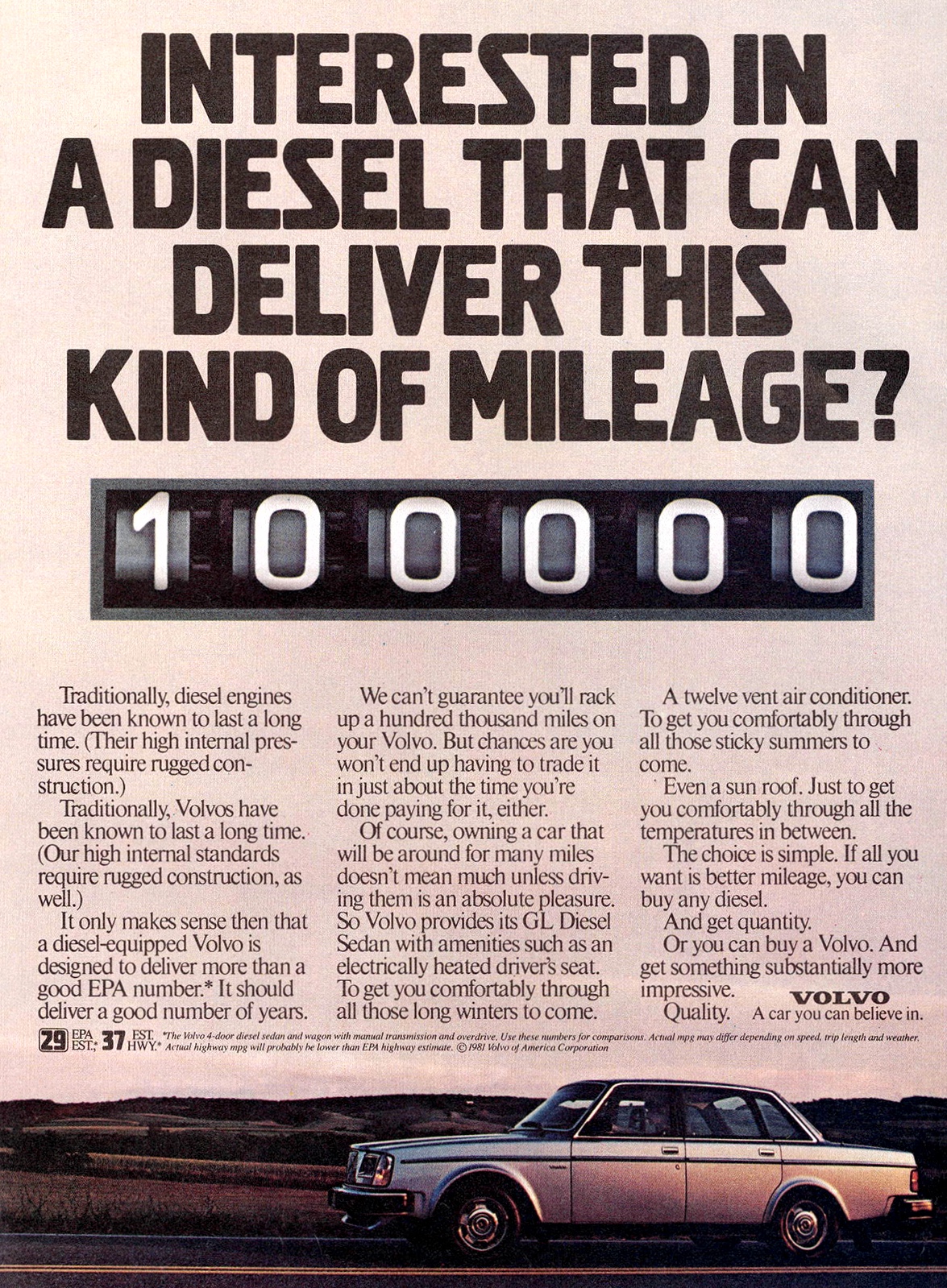 1981 Volvo 240 Diesel Mileage